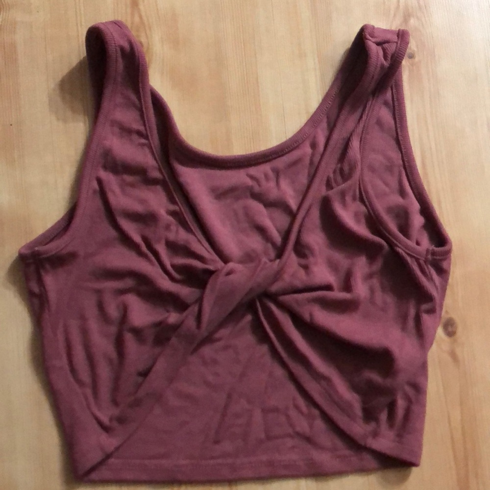 Salmon twist crop top